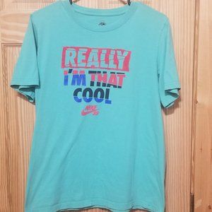 Vintage Nike SB Skateboarding T-shirt Xl Teal Youth